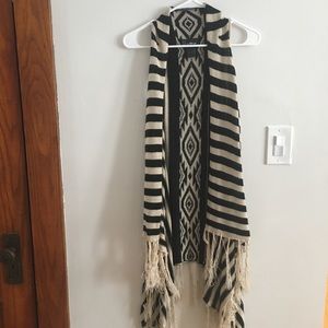 Fringed drape vest